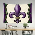 thumbnail image 3 of Shiartex Fleur De Lis Tapestry Home Decor 100% Polyester Wall Art Hanging for Decorative Bedroom Living Room Decoration 60x40in, 3 of 7