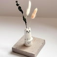 thumbnail image 5 of Set of 5 Cat Flower Vase Bud Ceramic Small Cute Mini Handmade Decor - Unique Modern Tiny Wedding Party Birthday Gift - Bulk Trendy Pretty Little Vases, 5 of 7