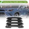 thumbnail image 2 of Unique Bargains Exterior Door Handle Cover Trim Door Handle Cover for Toyota Grand Highlander 2024-2026 Smart Carbon Fiber Black 1 set, 2 of 7