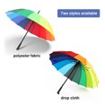 thumbnail image 3 of 16K Color Rainbow Umbrella Long Handle Auto-Opening Sun/Rain Umbrella with, 3 of 7