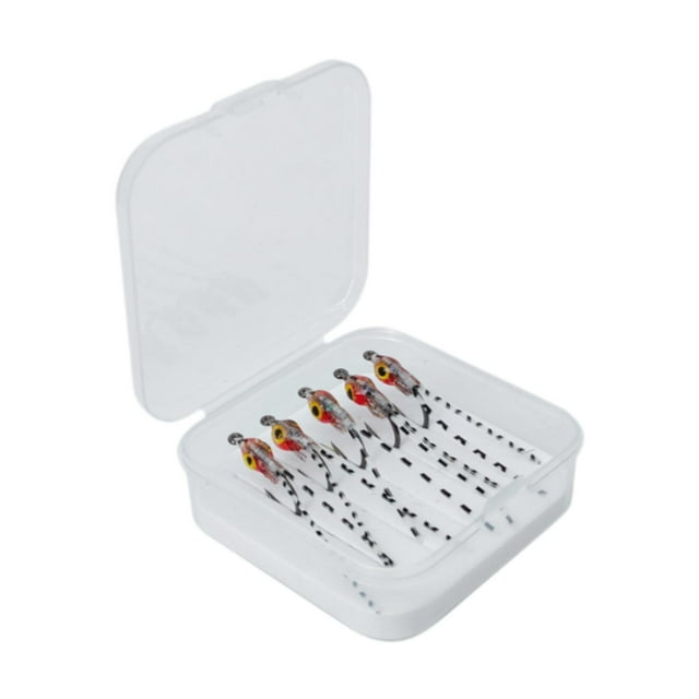 5 señuelos de pesca con mosca, aparejos, regalos, accesorios, cebos artificiales para pesca con mosca, señuelos para panfish, crappie, bluegill, lago Estilo B