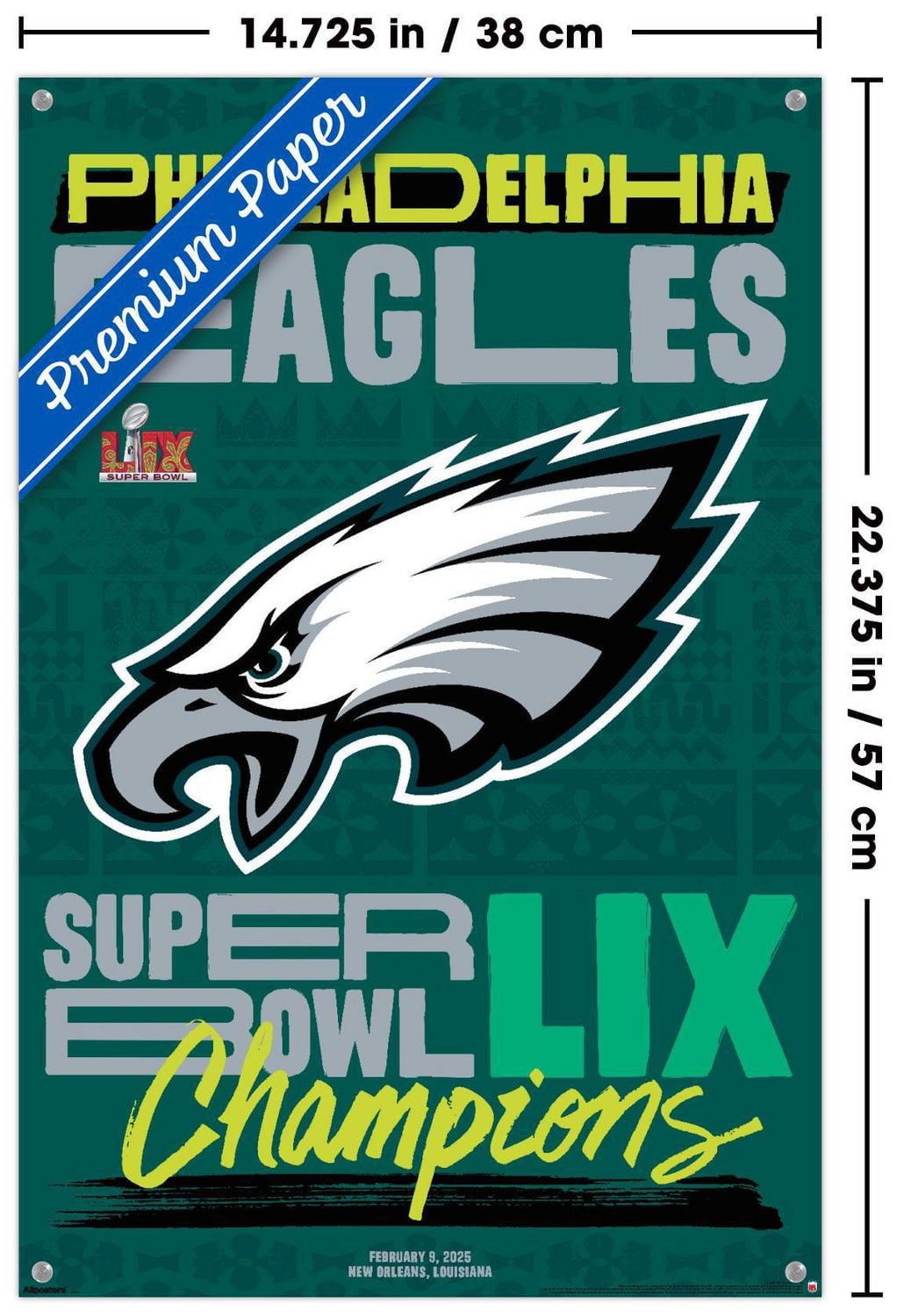 Logo de l'équipe NFL Philadelphia Eagles - Super Bowl LIX