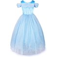 thumbnail image 2 of Cendrillon Robe de Princesse avec motif de Papillon pour Filles - Bleu Ciel avec Accessoires, 2 of 5