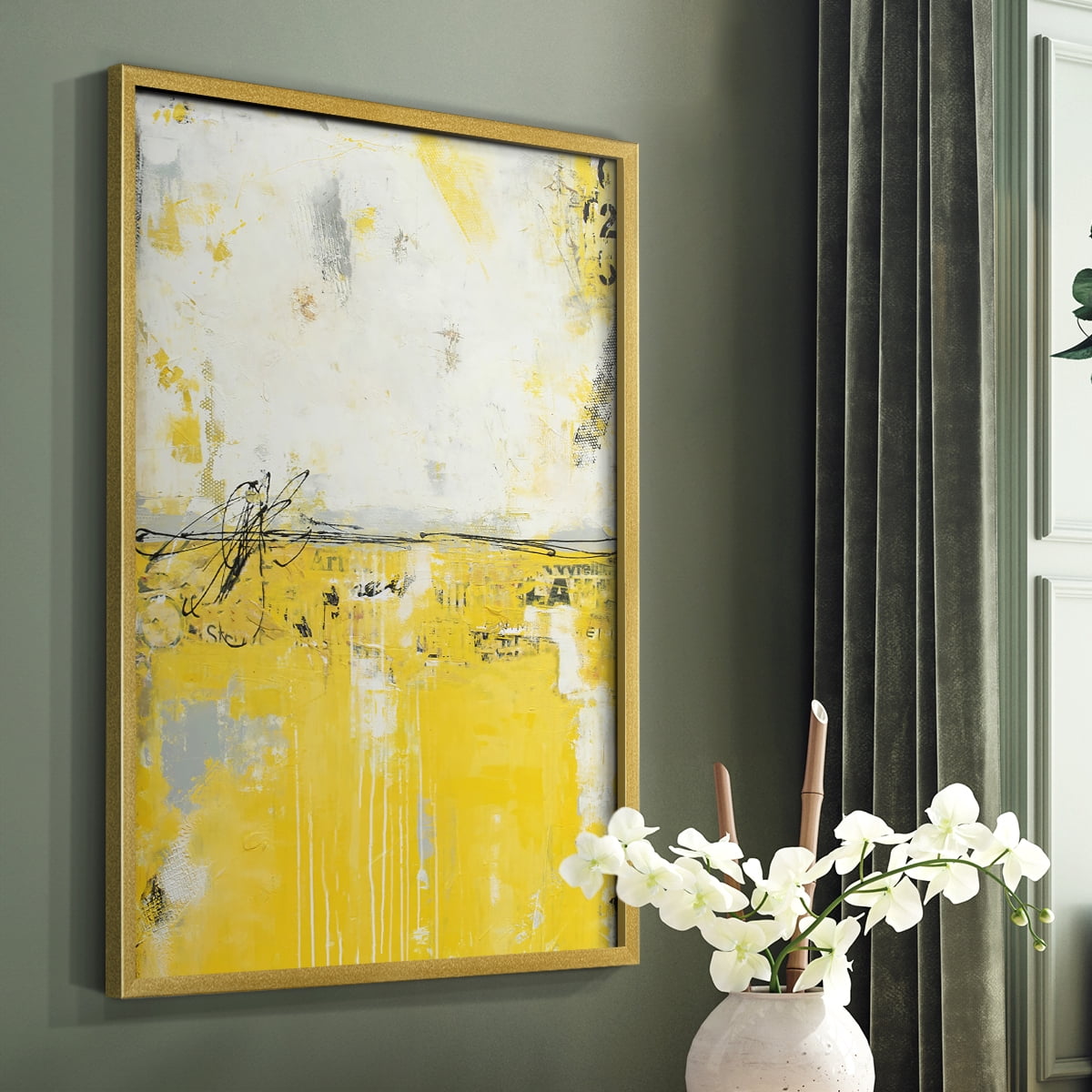 Yellow Bound Framed Print - Solid Wood in Single Picture Frame Solid Wood 2 Framed Print