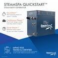 thumbnail image 3 of SteamSpa Oasis 10.5 KW QuickStart Acu-Steam Bath Generator Package in Polished Chrome, 3 of 9