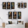 thumbnail image 4 of Designart "Ethereal High Fashion Inspired by Eiko Ishioka III" Asian Woman Framed Wall Art Set Of 3 - Blue Woman Asian Frame Canvas Set For Living Room Decor, 4 of 6
