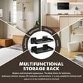 thumbnail image 6 of Livhil Adhesive Shelf 2Pack, Multifunctional Storage, Rack No-Drill Wall Shelves for Bathroom Kitchen, Plastic Floating Shelves Tissue Dispenser Stand(Black), 6 of 7