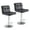 Black, variant on CONCETTA Set of 2 Adjustable Swivel Bar Stools in PU Leather, Stylish Counter Seats for Bar, White
