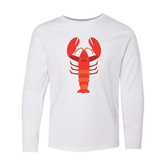 Inktastic Lobster Distressed Ocean Creature Long Sleeve Youth T-Shirt