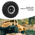thumbnail image 4 of RC Wheel Rim, 1.0 Beadlock Wheel Rim with Tires 6 Holes Aluminum Alloy RC Beadlock Wheel Hub for 1/24 RC Crawler Car, 4 of 7