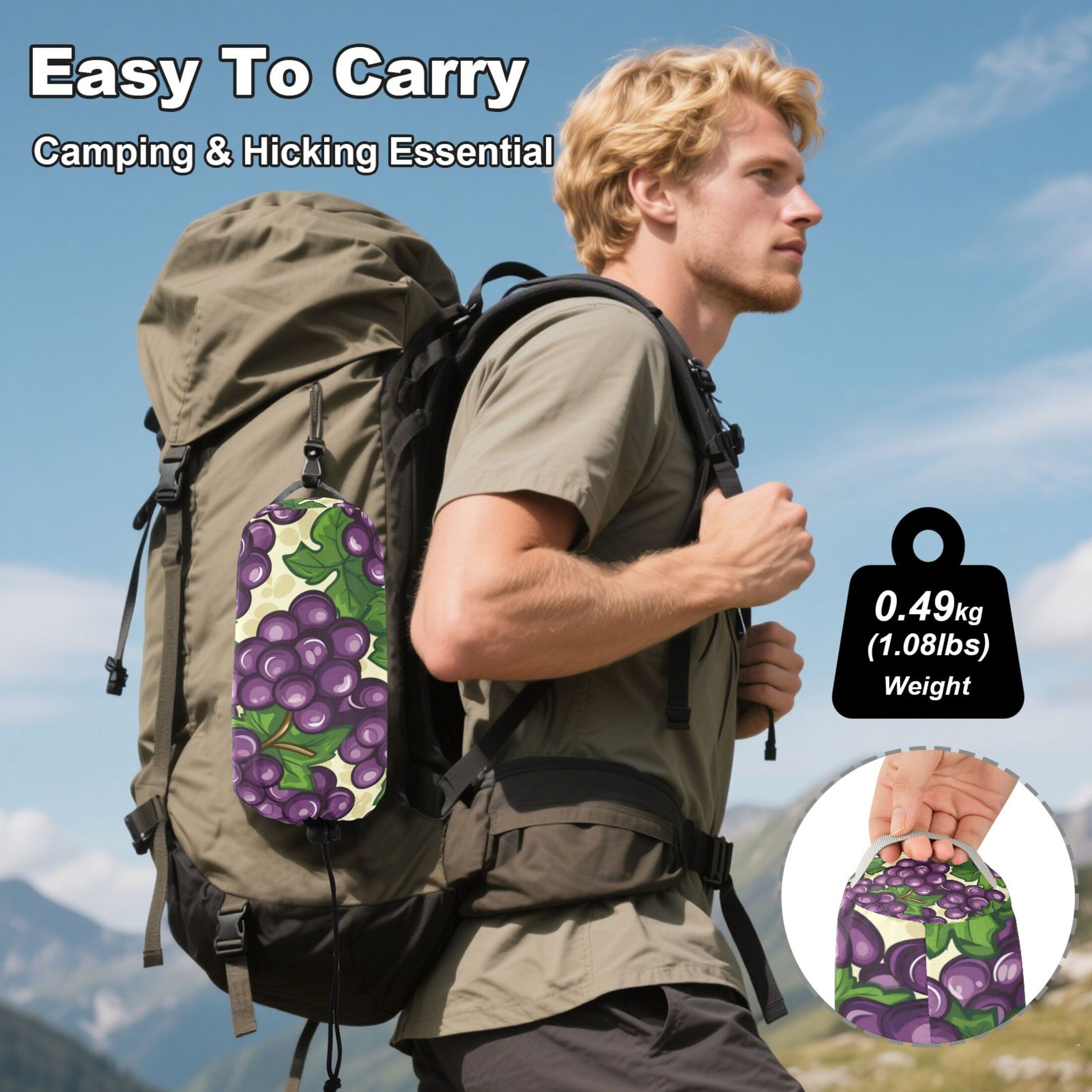 Hammock Camping Hammock Nylon Portable Hammock Travel Camping Hammock Dark Purple Grape