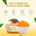 thumbnail image 4 of Fanale Popping Boba Pearls for Bubble Tea - 2 lb (1 lb X 2) | Mango | Bursting Boba Pearls Bubble 450g X 2 | Real Fruit Juice for Shakes, Dessert, Smoothie, 4 of 6