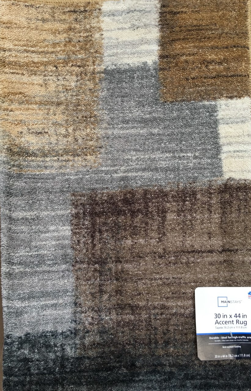 Mainstays Abstract Square Printed Indoor Living Room Accent Rug