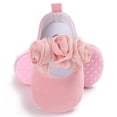 thumbnail image 3 of Ticikt Baby Girls Mary Jane Flats Sparkly Bowknot Princess Dress Crib Shoes Non- for Toddler First Walkers,Color:Pink,Size:3-6 Months, 3 of 6
