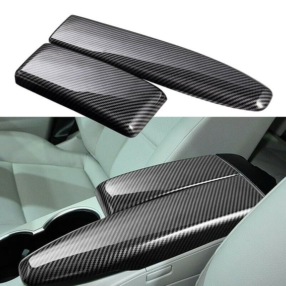 1 Set Car Center Armrest Box Panel Cover Carbon Fiber Look Accessories For Mercedes-Benz GLK X204 2008-15 E Class W212 2010-2013