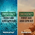 thumbnail image 5 of (2 Pack) First Aid And CPR Kit OSHA Emergency Sign 14 Inch X 10 Inch Vinyl Label Decal Sticker Weather Resistant, UV Protected for Workplace, Business, and Construction Site, Made in, 5 of 7