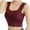 Red, variant on Dealovy Sports Bras for Women Scoop Neck Crisscross Back Padded Yoga Bra Workout Crop Top with Built in Bra