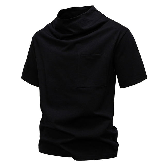 pstuiky camisetas camisas para hombre, Camiseta de manga corta con doble costura para hombre, talla grande, con base en barbecho camisas casuales para hombre l
