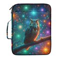 thumbnail image 2 of Haosy Accordion File Organizer Zipper Binder 500 Sheet 6-Tab Expanding File Folder Multi-Pocket 1.2 Inch 3 Ring Owl on Branch with Colorful Star, 2 of 7