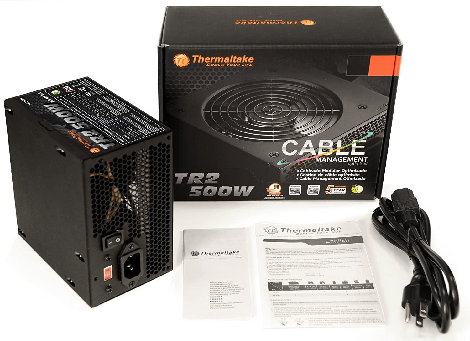 Thermaltake TR2 500W 12V ATX Computer Desktop PC Power Supply TR500CUS