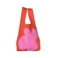 thumbnail image 3 of Bolso de hombro para mujer, bolso de punto con flores, bolso de mano informal de moda para mujer Rosa roja, 3 of 9
