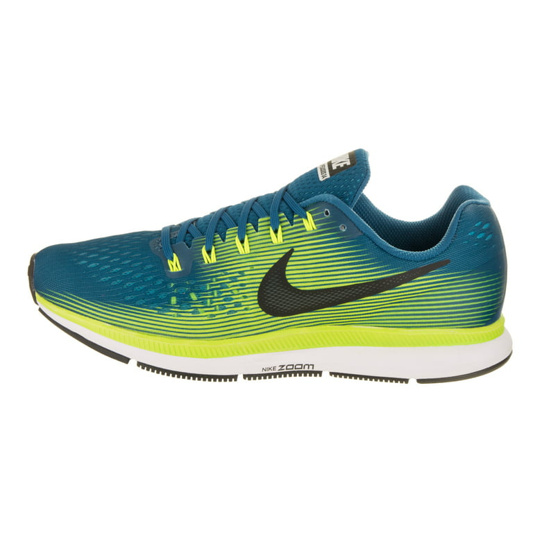 desastre fácil de lastimarse tornado Nike Men's Air Zoom Pegasus 34 Running Shoes (Blue/Green, 12) - Walmart.com