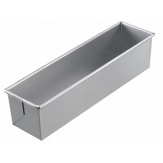 Chicago Metallic 44615 1 1/2 lb. Glazed Aluminized Steel Pullman Bread Loaf  Pan - 13 9/16 x 4 9/16 x 4