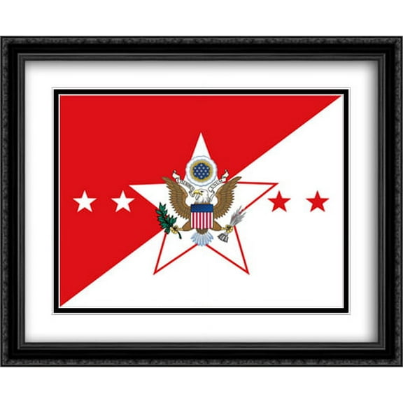 United States Army Chief of Staff 2x Matted 34x28 Large Black Ornate Framed Art Print by The Flag Art Print Series
