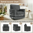 thumbnail image 5 of 360° Swivel Chair Accent Barrel Armchair Swivel Sofa Chair with Side Pockets for Living Room, Bedroom, Office and Hotel (Grey), 5 of 12