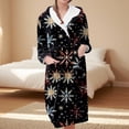 thumbnail image 4 of Plus Size Bathrobe for Women Fleece Women's Nightgowns & Sleepshirts Oversize Fitness Women's Robes House Womens Robe Black, 4 of 5