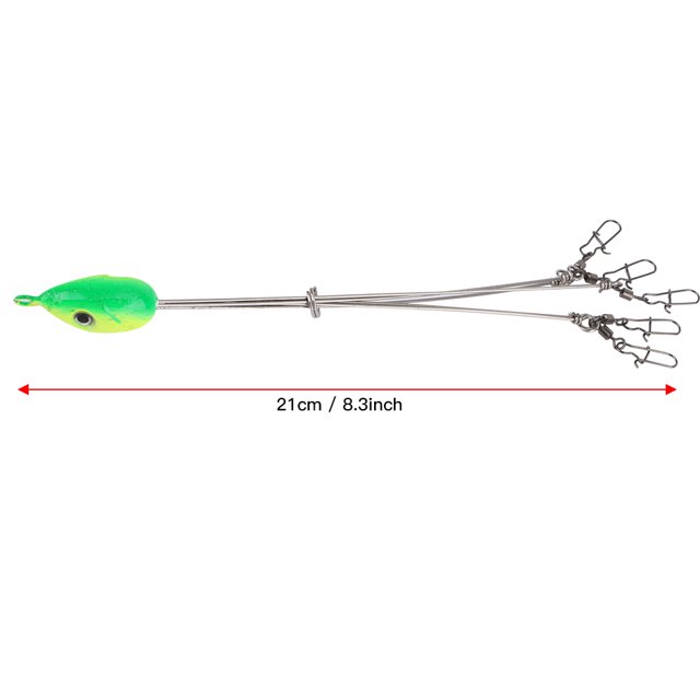 5 Arms , Fishing Rig Bait Lures Crappie Hooks Umbrella Jig Head With Snap Swivels3