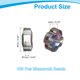 thumbnail image 2 of Cuentas de vidrio, 100 piezas de cuentas de cristal transparente de 8 mm con encanto de trébol para suministros de joyería de bricolaje para pulseras, rojo azul, 2 of 5