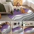 thumbnail image 5 of Abstract Beach 7FT Round Area Rugs for Living Room Aesthetic Grey to Purple Gradient Ultra-Thin Non-Slip Round Rugs Machine Washable Low Pile Circle Carpet for Bedroom Kitchen Nursery, 5 of 9
