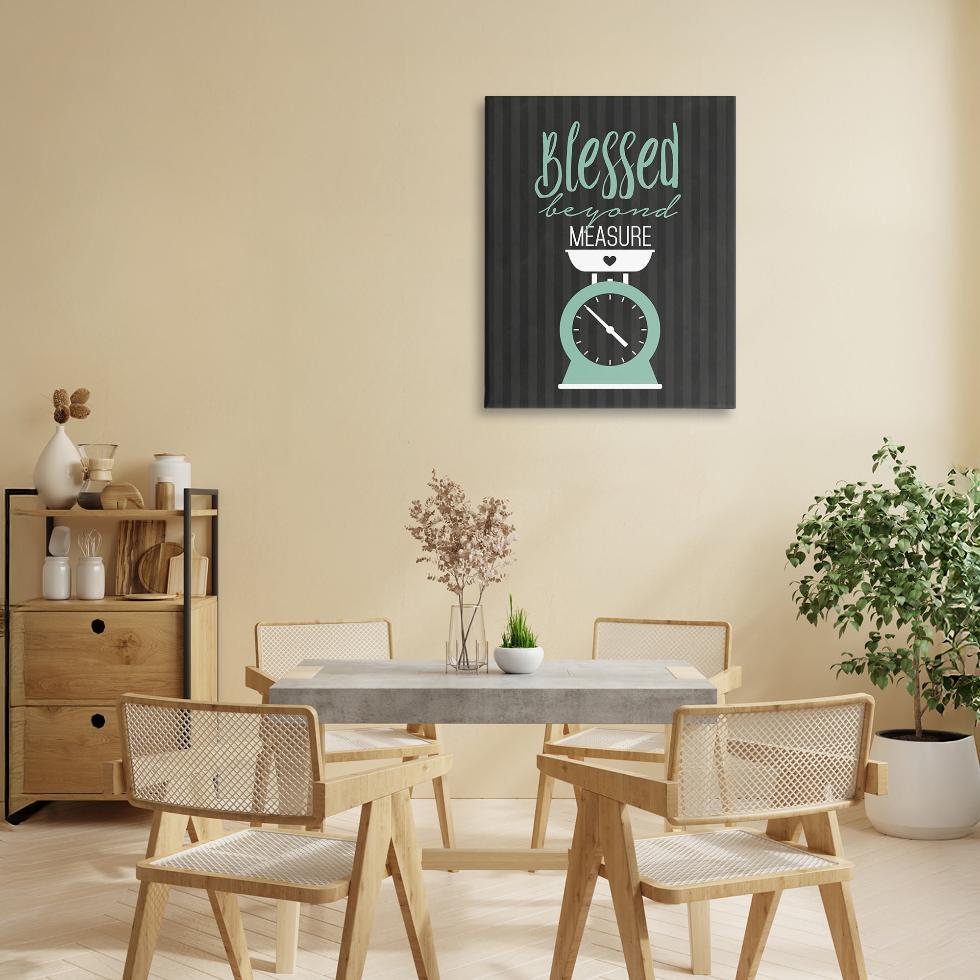 Blessed Beyond Measure Scale Canvas Wall Art, design by Lettered and Lined