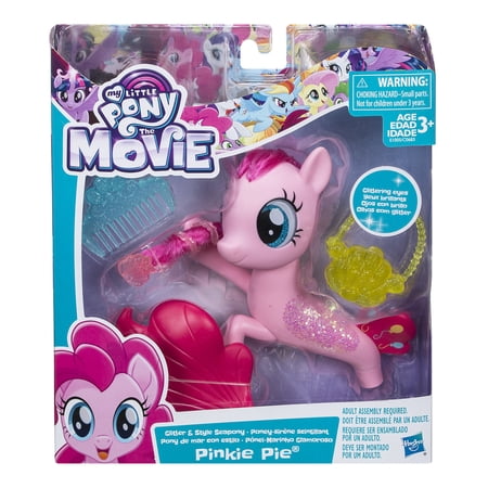 My Little Pony: The Movie Glitter & Style Seapony Pinkie Pie | Walmart ...