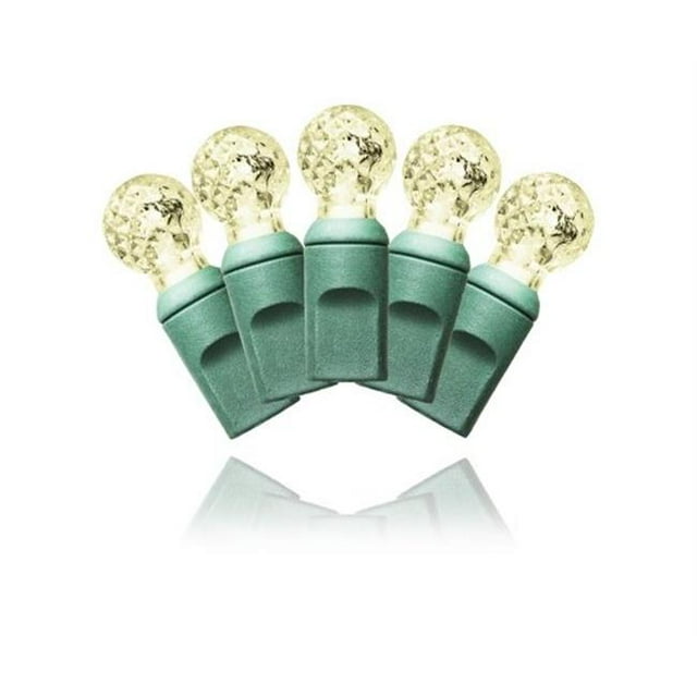 Winterland S-70G12WW-4G G12 Faceted Warm White LED Light Set With In-Line Rectifer On Green Wire