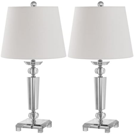Safavieh LIT4104 Imogene 2 Light Accent Table Lamp with Empire Cotton Shade (Set