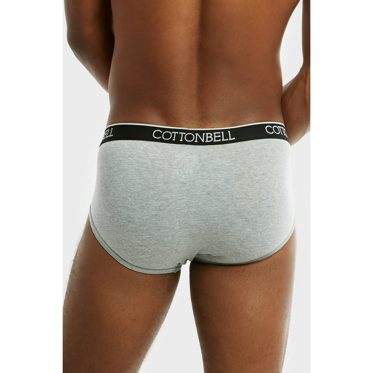 Men's Cotton Stretch Band Basic Bikini Brief Underwear - 2 Packs
