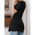thumbnail image 3 of Weardear Womens V Neck T Shirts Knot Front Short Sleeve Tunic Tops Casual Fall Blouse, 3 of 5