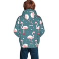 thumbnail image 6 of Kll Unisex Kids Boys Girls Hooded Pocket Pullover Hoodies-Elegant Flamingo, 6 of 9