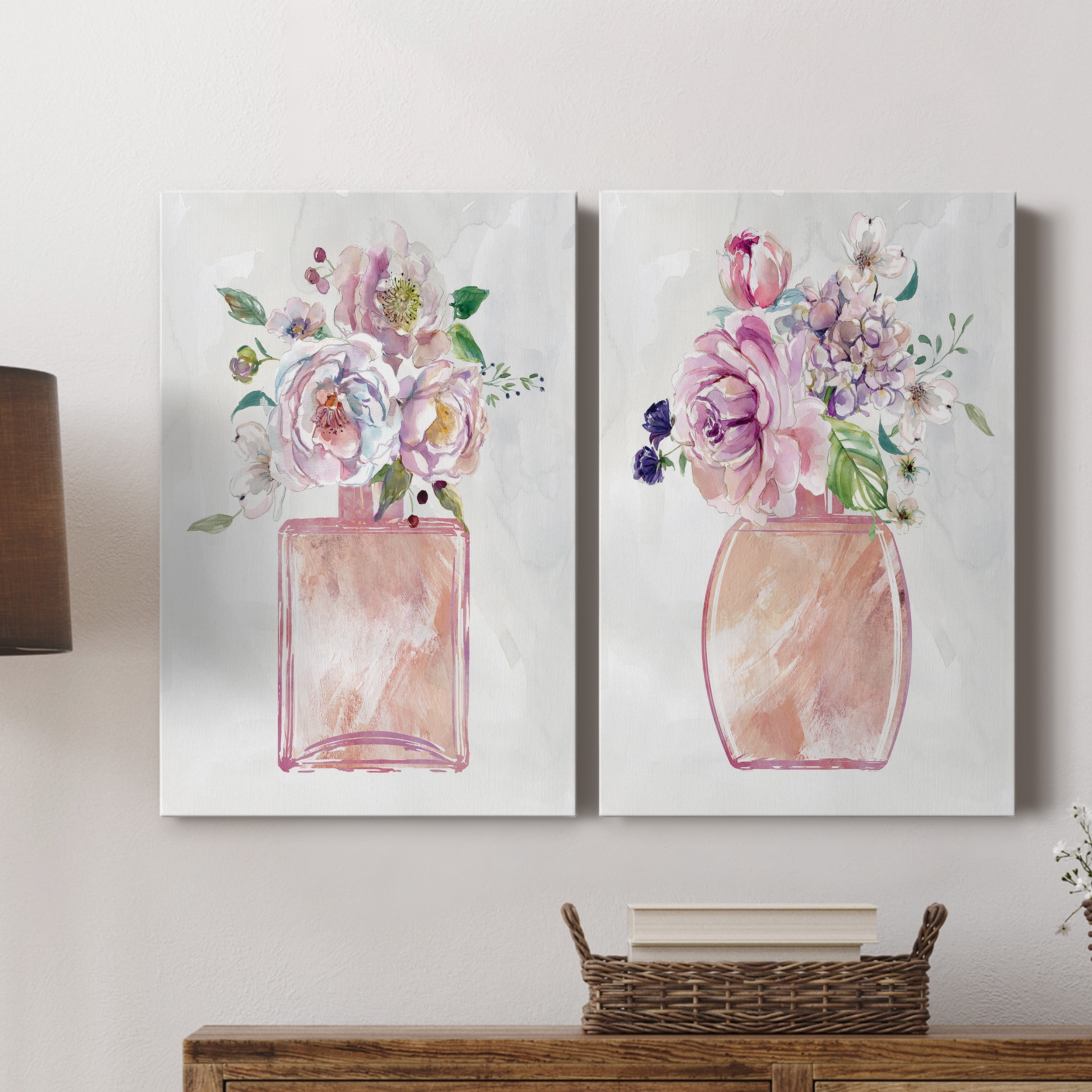Fragrance of Summer I Premium Gallery Wrapped Canvas - Ready to Hang - Set of 2 - 32 x 48 Each