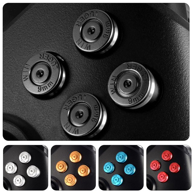 Gwong Electrónica Aluminio de metal ABXY Botones Kits Piezas de repuesto para Xbox One Game Controller