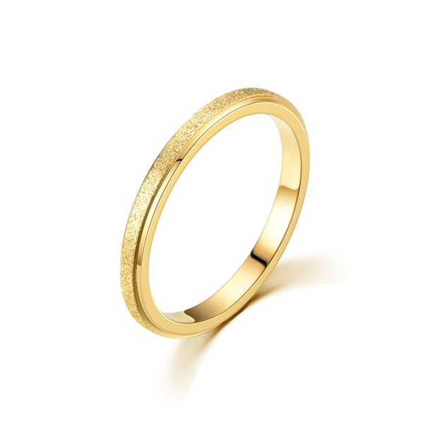 Anillos de acero inoxidable para mujer, de alta calidad, a la moda, sencillos, de 2 mm de ancho, Color oro rosa, regalo para niña, joyería Tan Jianjun unisex