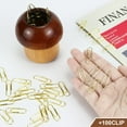 thumbnail image 6 of Multibey Mushroom Magnetic Paperclip Holders for Desk, Wooden Paper Clips Holders Dispenser with 100pcs 1.1in Paperclips, Desk Accessories Supplies for Home,Office, 6 of 8