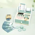 thumbnail image 4 of Wooden Cash Register Playset for Kids - Pretend Play Supermarket Toy with Scanner, Play Money, Fake Credit Card & Calculator | Educational Role-Play Gift for Boys & Girls, 4 of 5