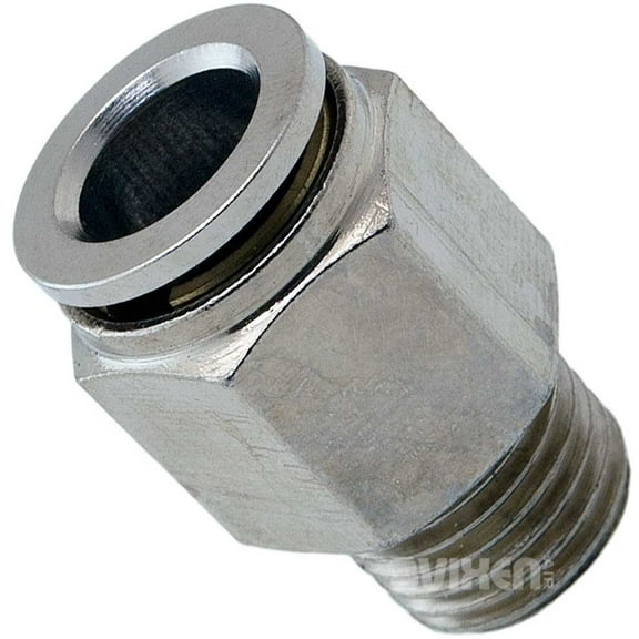 Vixen Air 1/4" NPT Male Push to Connect (PTC) Straight Pneumatic Fitting for 3/8" OD Hose VXA7148