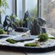 thumbnail image 2 of 2 piezas de decoración artística creativa para el hogar, piedra arenisca, adorno zen, accesorio de paisaje, gris, 2 of 8