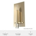 thumbnail image 7 of Hunter - Sunjai 1-light Alturas Gold, Small Sconce Light, Dimmable, Formal Style, for Bedrooms, Dining, Living Rooms - 19527, 7 of 7