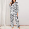 thumbnail image 2 of Fotbe Country Farm Scene Conjunto de Pijama de Manga Larga para Mujer con Estampado, Ropa de Dormir de 2 Piezas, Conjunto de Casa Suave y Cómodo con Bolsillos-X-Large, 2 of 7
