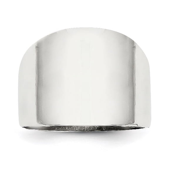 14k White Gold Polished Dome Ring